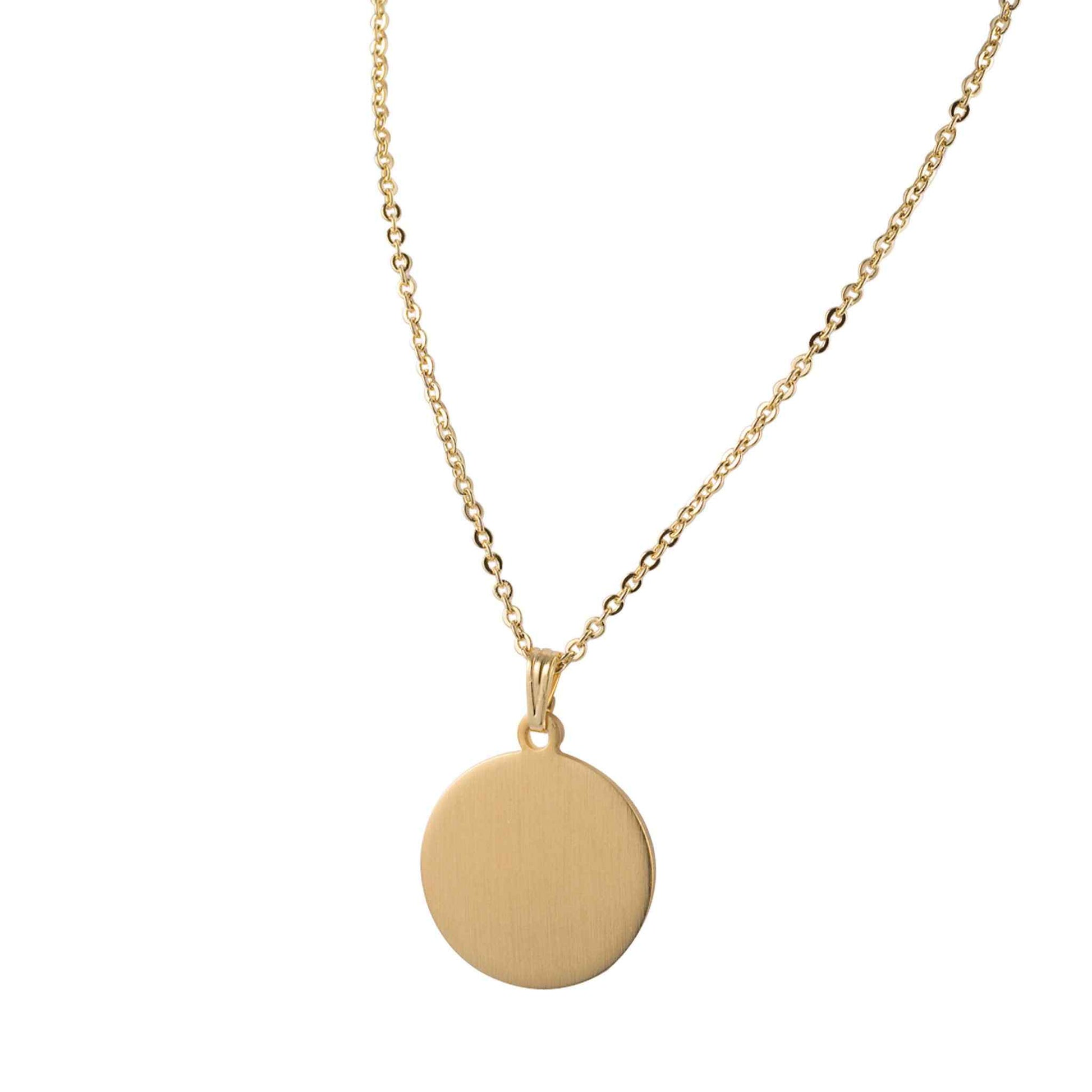 A round necklace displayed on a neutral white background.