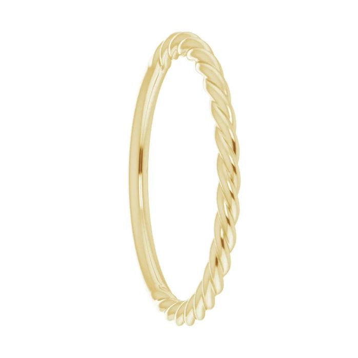 Stackable 14k Gold Twisted Rope Women's Ring