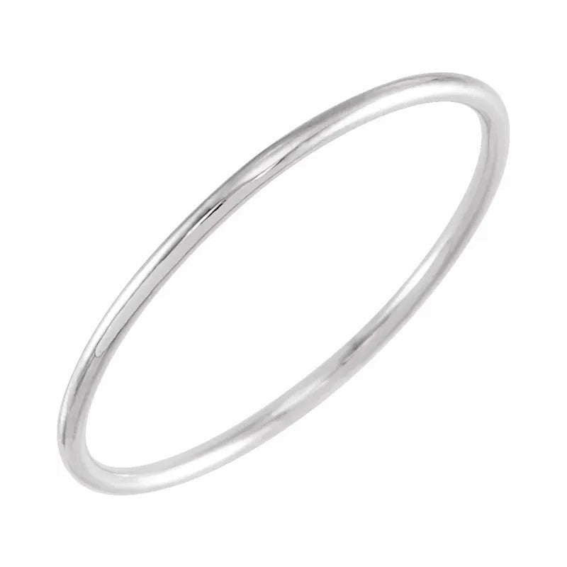 Stackable 14k White Gold Women's Ring