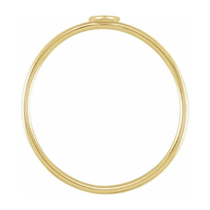 Stackable 14k Yellow Gold Heart Women's Ring