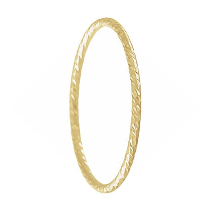 Stackable Hammered 14k Yellow Gold Women's Ring