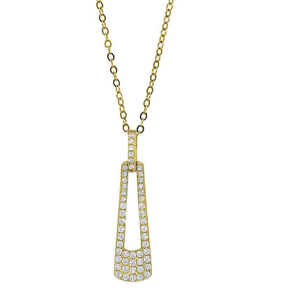 A sterling silver door knocker necklace with simulated diamonds displayed on a neutral white background.