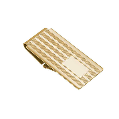 A hinged money clip displayed on a neutral white background.