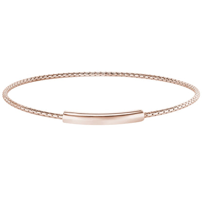 A textured cable bracelet with bar displayed on a neutral white background.