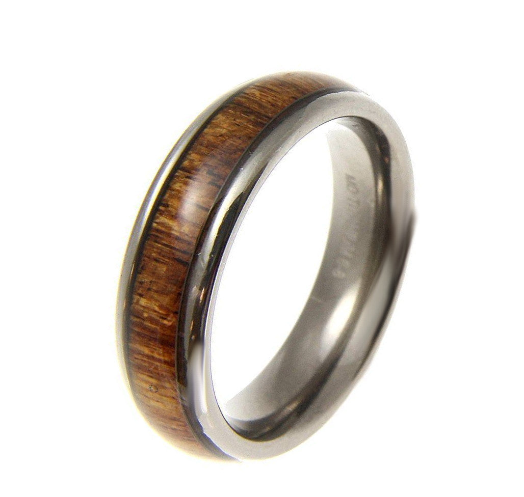 Hawaiian Koa Wood & Titanium Ring | Vansweden Jewelers