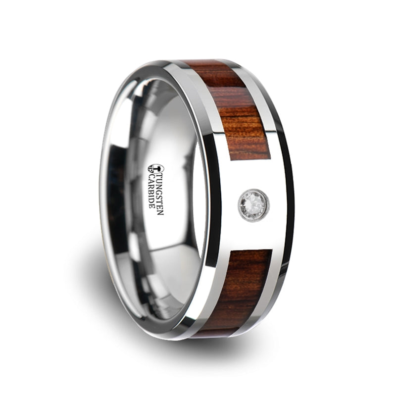Koa wood men's ring