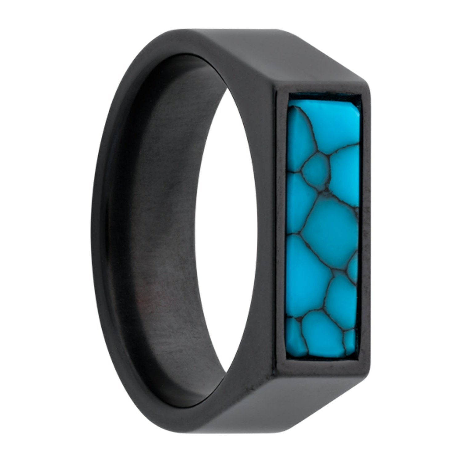 Turquoise Zirconium Signet Ring