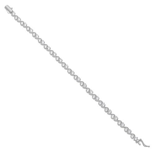 A two stone waves simulated diamond bracelet displayed on a neutral white background.