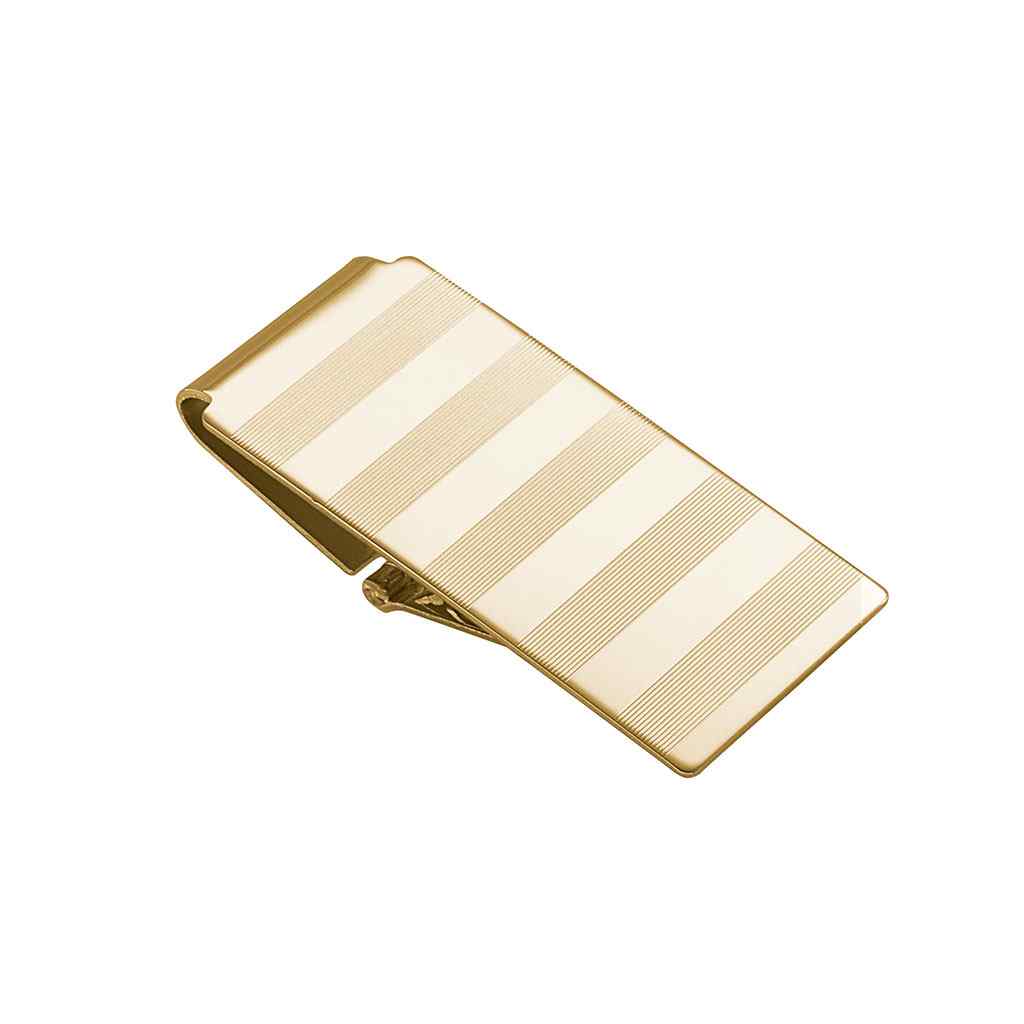 A hinged money clip displayed on a neutral white background.