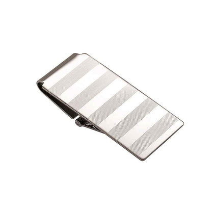 A hinged money clip displayed on a neutral white background.