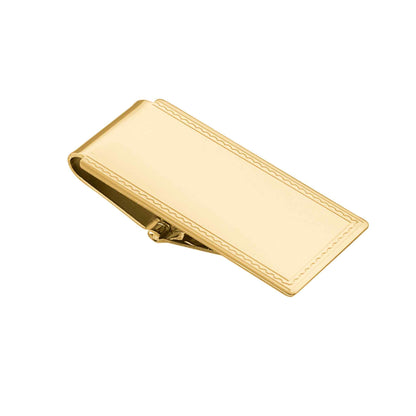 A hinged money clip displayed on a neutral white background.