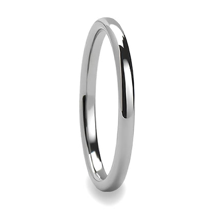 White Tungsten Women's Extra-Thin Stackable Wedding Band