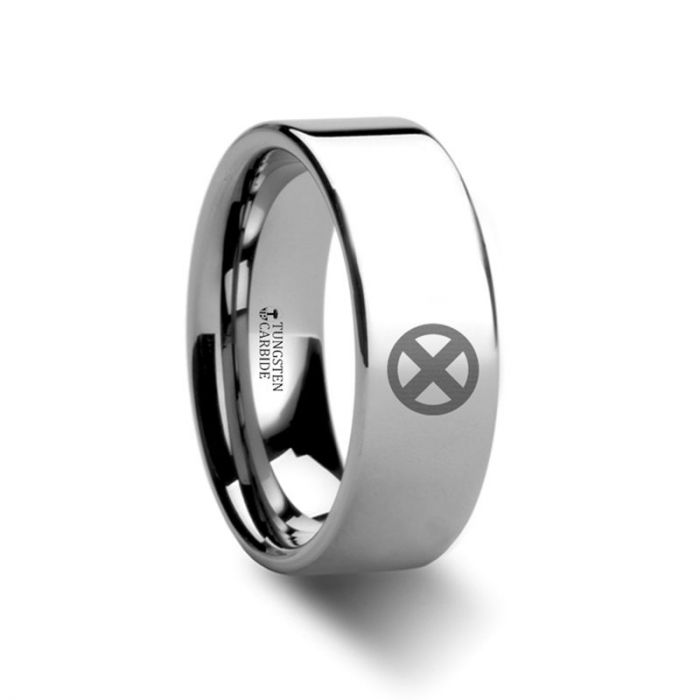 X-Men Engraved Tungsten Wedding Band