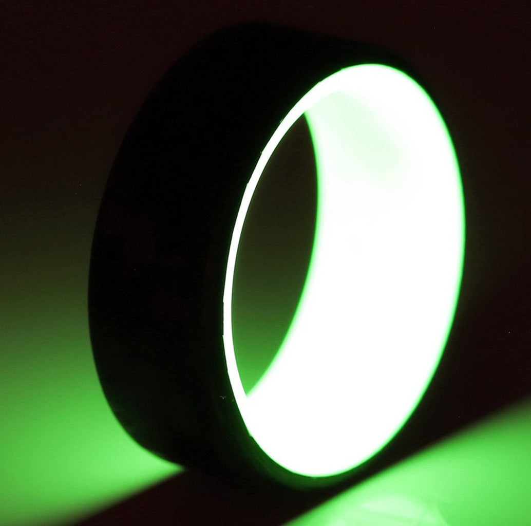 Genuine Meteorite Wedding Glow Ring Band | Decazi