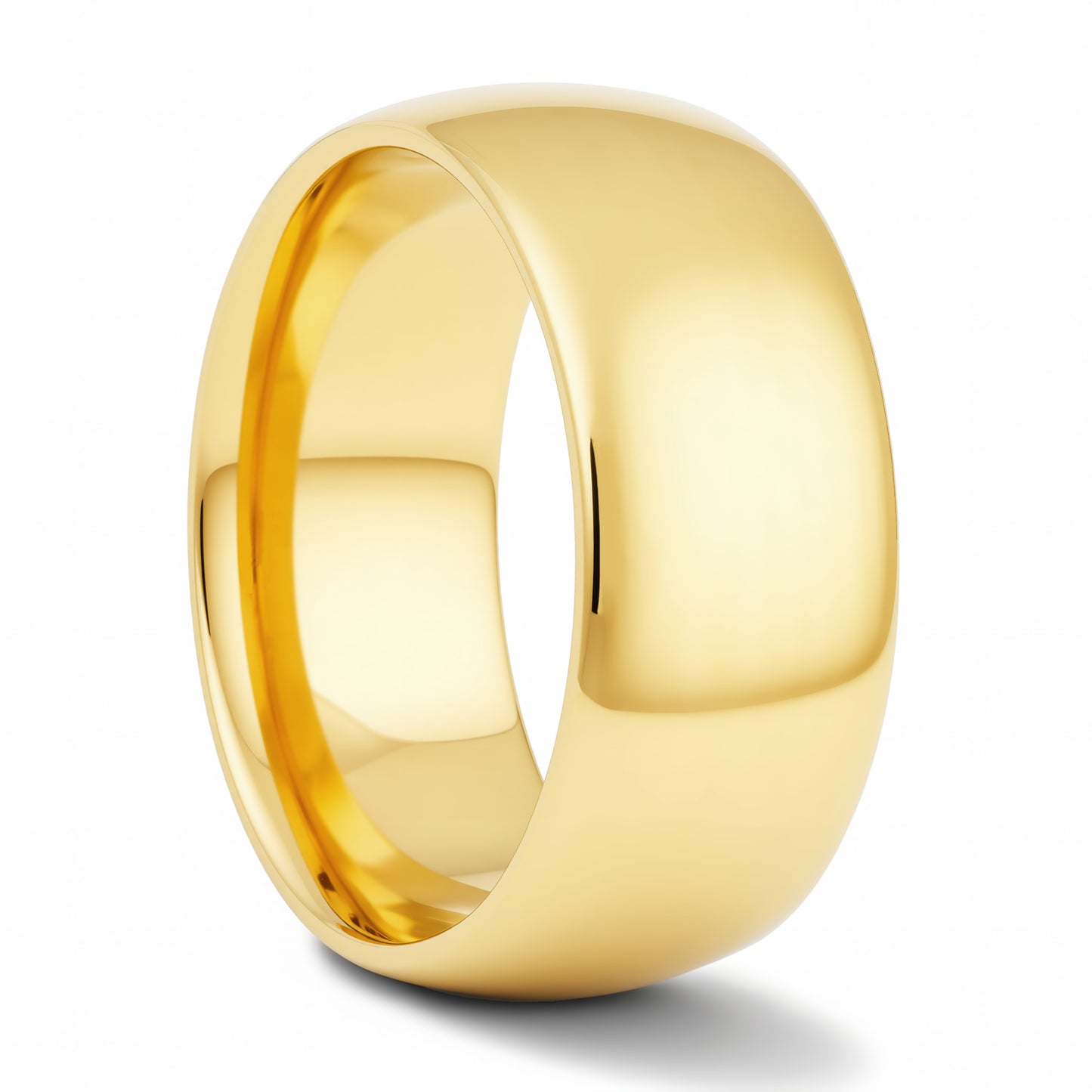 Yellow Gold Tungsten Wedding Band