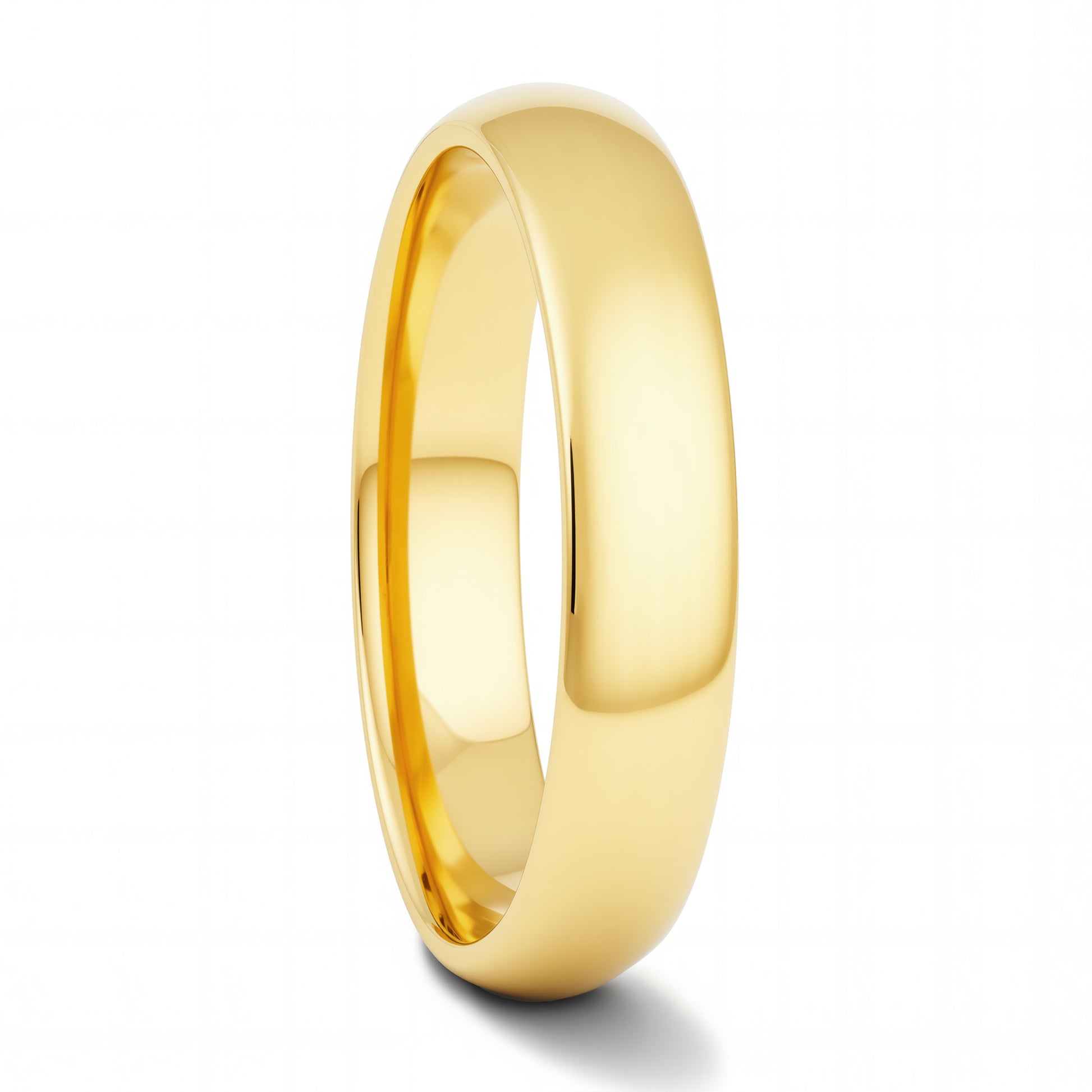 Yellow Gold Tungsten Wedding Band