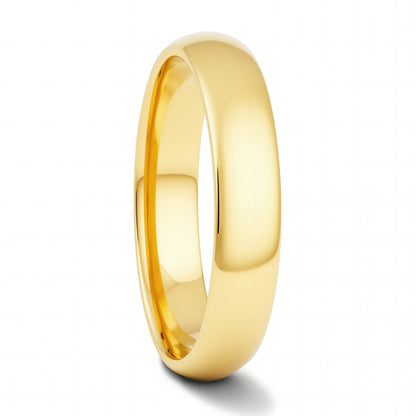 Yellow Gold Tungsten Wedding Band
